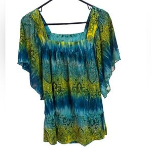 INC International Concepts Teal Blouse